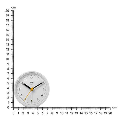 Braun Classic Analogue Alarm Clock White - BC12W