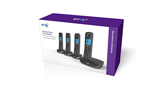 BT Essential Cordless Home Phone with Nuisance Call Blocking and Answer Machine