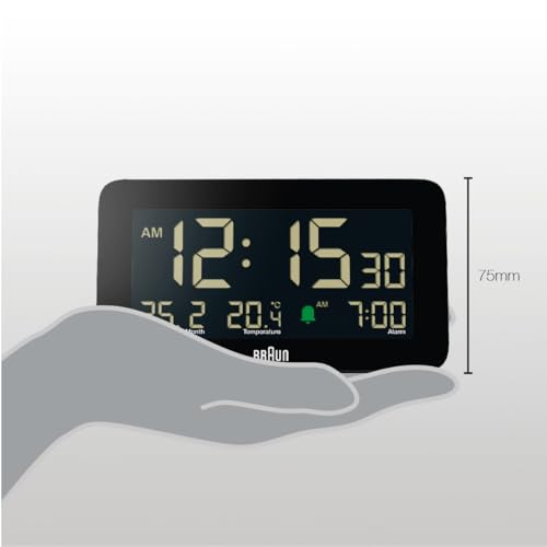 Braun Digital Alarm Clock Black - BC10B