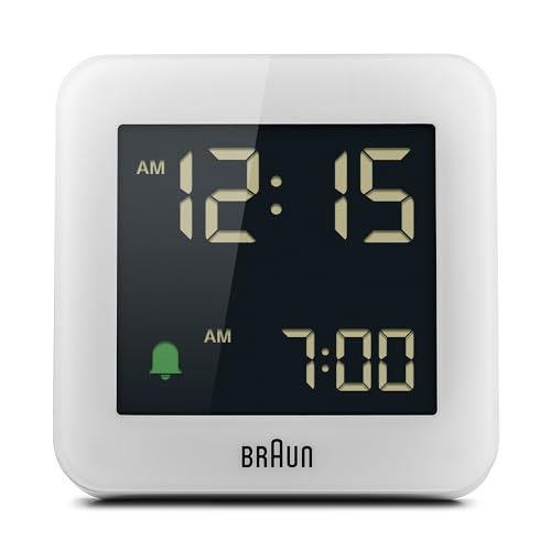 Braun Digital Alarm Clock White - BC09W