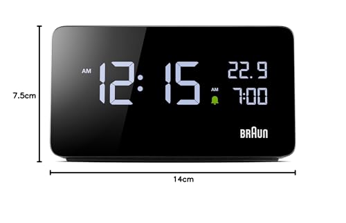Braun Digital Alarm Clock Black - BC20B