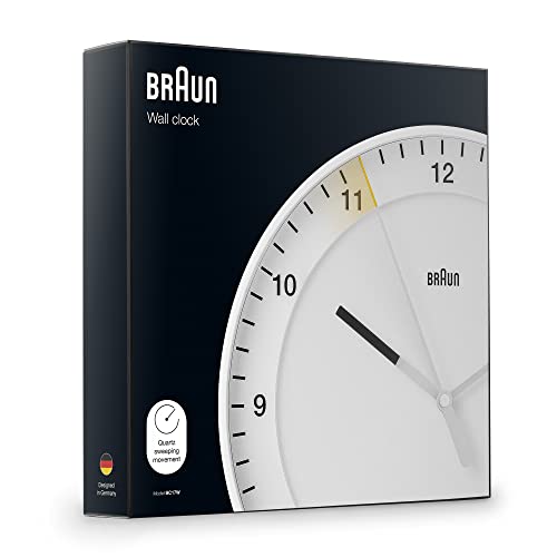 Braun Classic Large Analogue Wall Clock White - BC17W