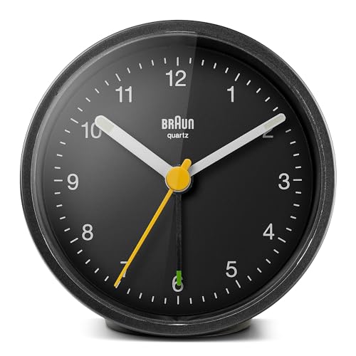 Braun Classic Analogue Alarm Clock Black - BC12B