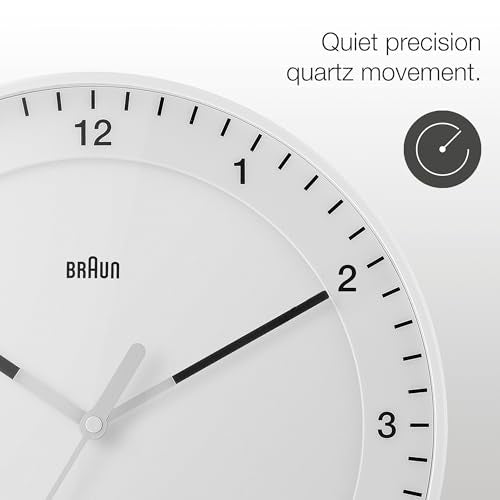 Braun Classic Large Analogue Wall Clock White - BC17W