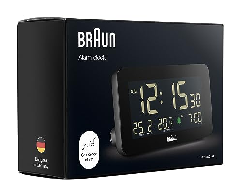 Braun Digital Alarm Clock Black - BC10B