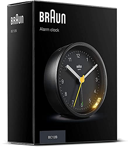 Braun Classic Analogue Alarm Clock Black - BC12B