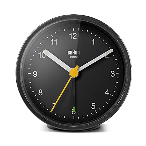 Braun Classic Analogue Alarm Clock Black - BC12B
