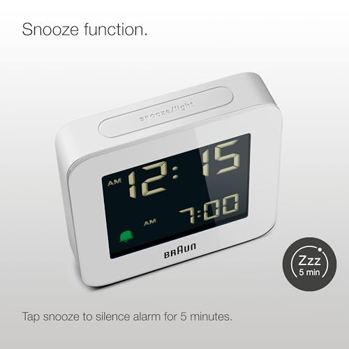 Braun Digital Alarm Clock White - BC09W