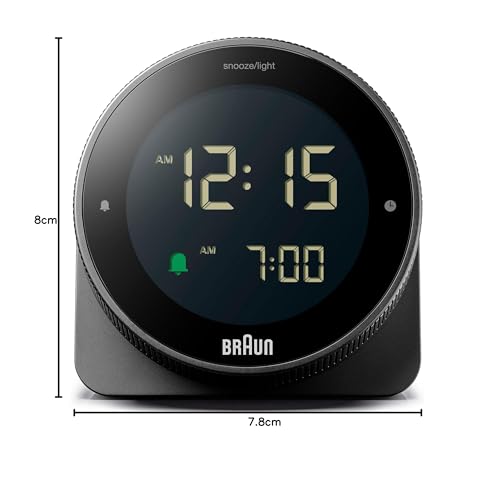 Braun Digital Alarm Clock Black - BC24B
