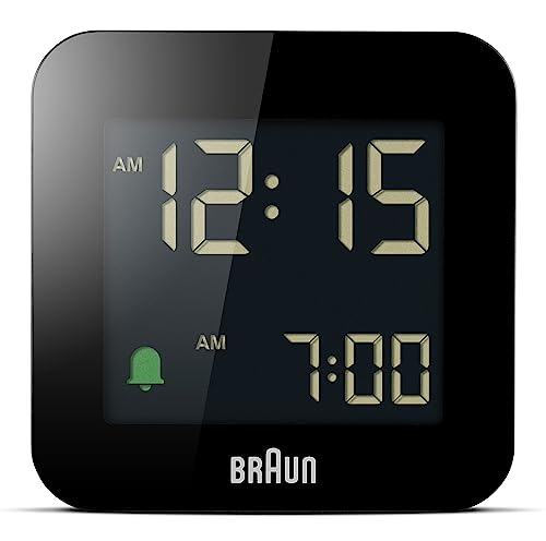 Braun Digital Travel Alarm Clock Black - BC08B