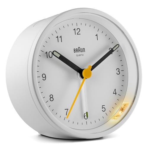 Braun Classic Analogue Alarm Clock White - BC12W