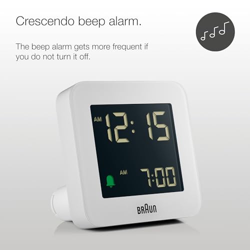 Braun Digital Alarm Clock White - BC09W