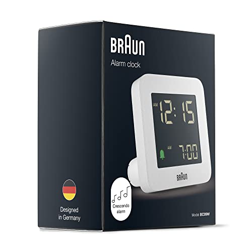 Braun Digital Alarm Clock White - BC09W
