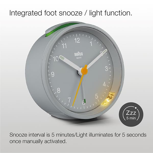 Braun Classic Analogue Alarm Grey - BC12G