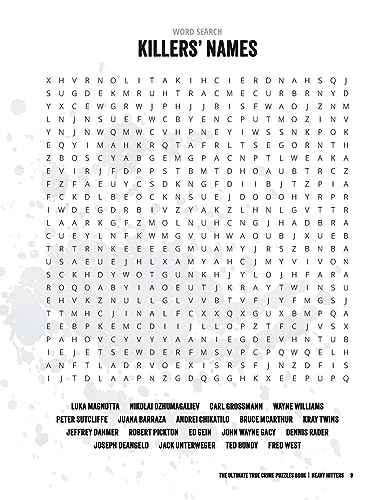 The Ultimate True Crime Puzzle Book: Over 100 Killer Activities for True Crime and Serial Killer Fanatics (Cryptograms, Crosswords, Brain Games, Word Searches, Trivia, Quizzes and Much More)