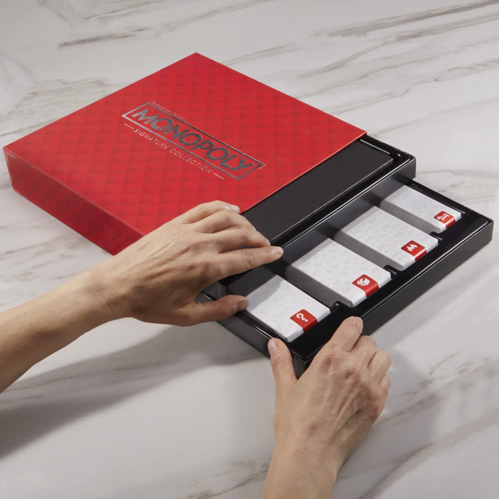 Monopoly Signature Collection Family Board Game for 2 to 6 Players, Premium Packaging and Components, Game for Ages 8+