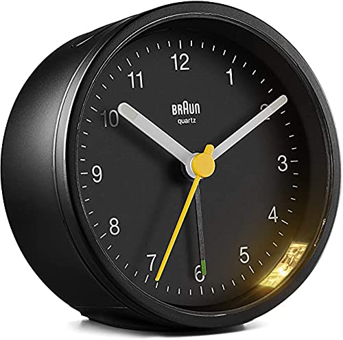 Braun Classic Analogue Alarm Clock Black - BC12B