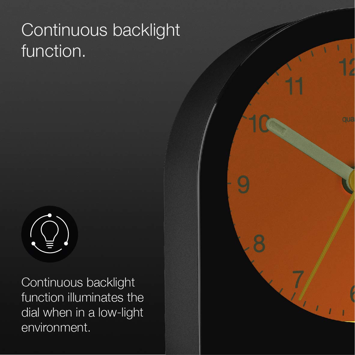 Braun Classic Analogue Alarm Clock Black - BC22B