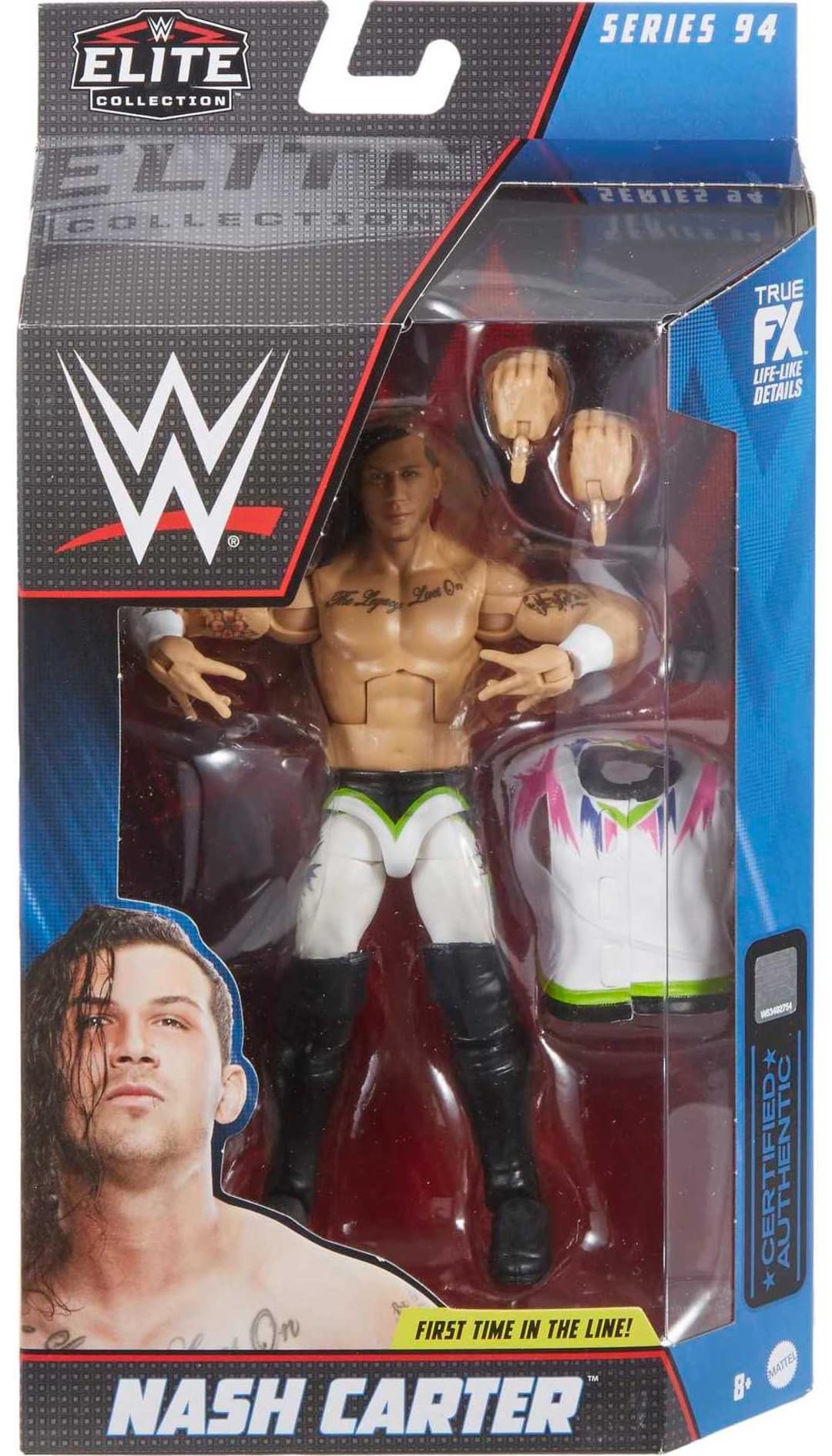WWE Nash Carter Elite Collection Action Figure, 6-inch