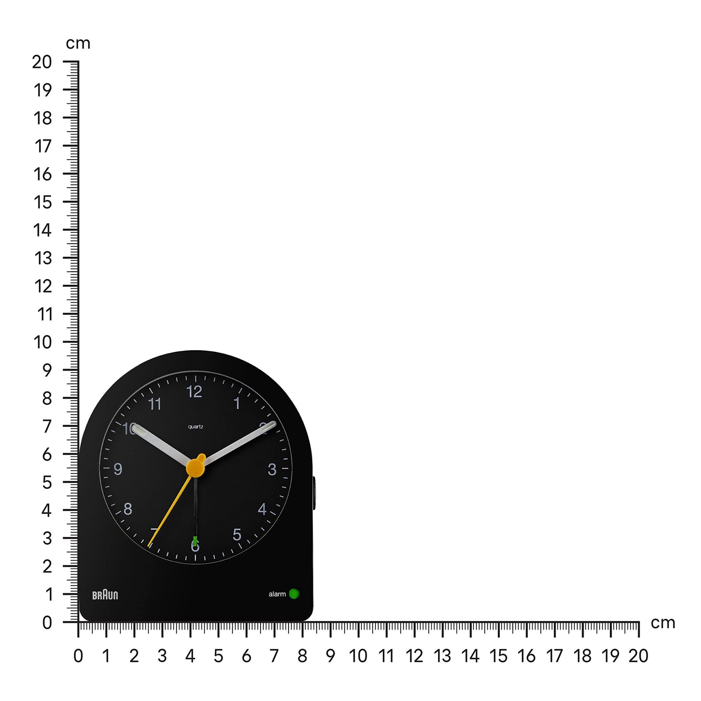 Braun Classic Analogue Alarm Clock Black - BC22B