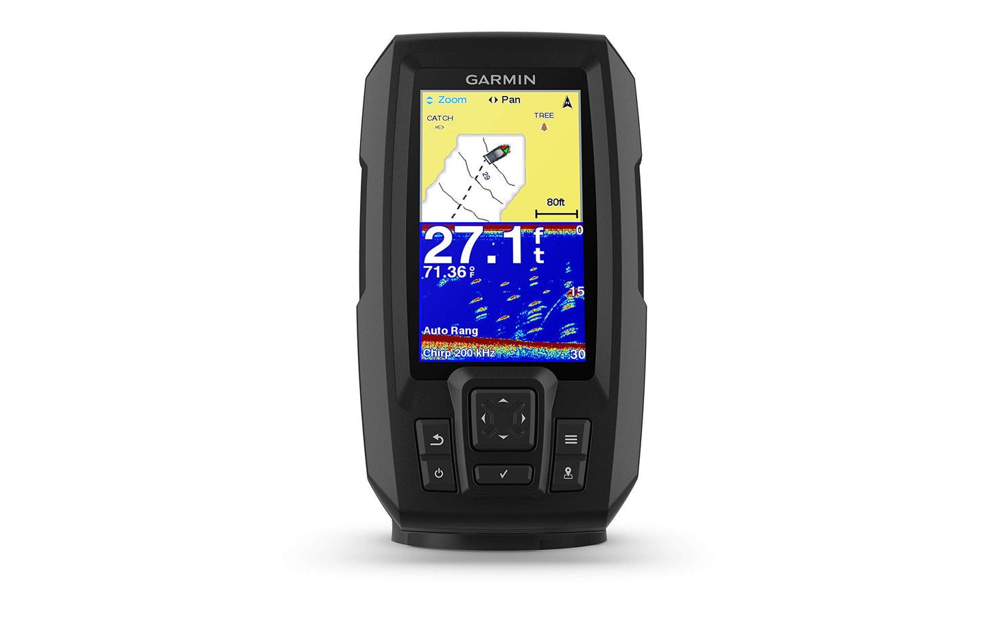 Garmin STRIKER Plus 4 Fish Finder with dual-beam Transom Transducer