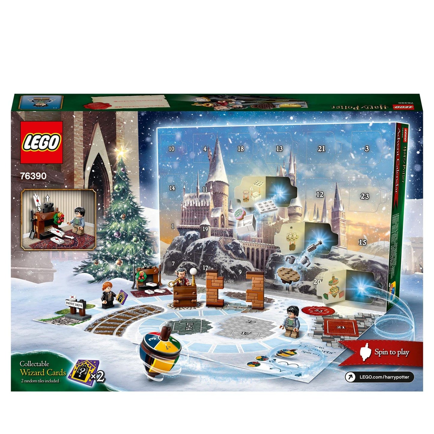 LEGO 76390 Harry Potter Advent Calendar 2021 Christmas Toys and Board Game Gift for Kids Aged 7 with 6 Minifigures